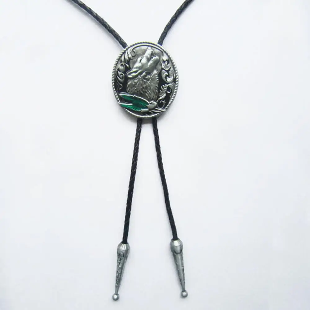 Галстук боло с волком в винтажном стиле|tie wedding|bolo tiewestern bolo tie |