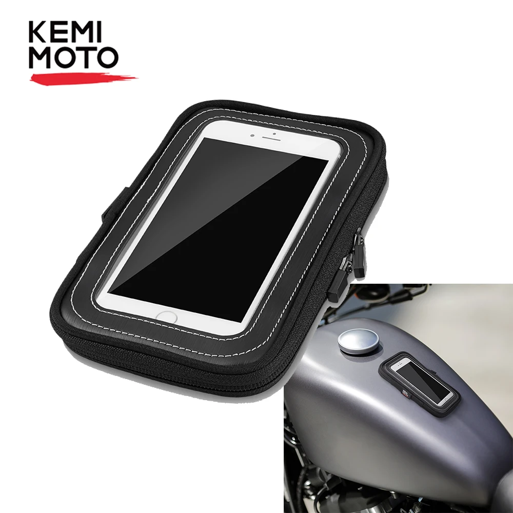 

KEMiMOTO Motorcycle Magnetic Tank Bags 6.5" Touch Screen Cell Phone GPS Bag For BMW R1200GS For Kawasaki For Sportster Touring