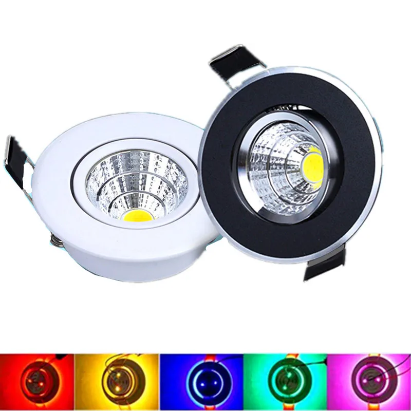 RGB Led светильник COB 5 Вт 110 В 220 потолочный Точечный AC/DC12V декоративная потолочная