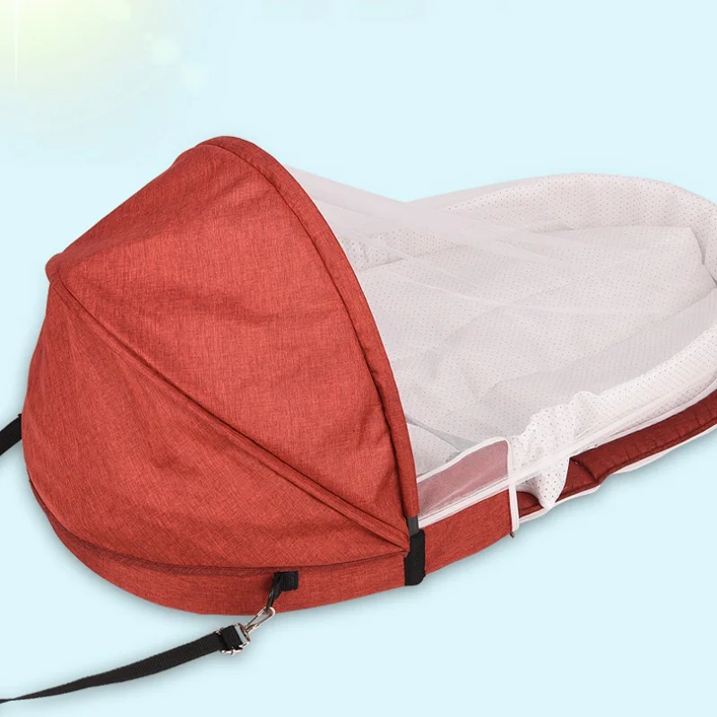 Мумия подгузник для беременных мешок большой емкости портативный люлька для ребенка складная детская кровать путешествия Защита от солнца москитная сетка