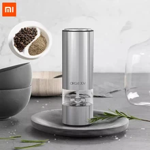 

New Circle Joy Electric Automatic Mill Pepper and Salt Grinder LED Light 5 Modes Peper Spice Grain Porcelain Grinding Core Mill