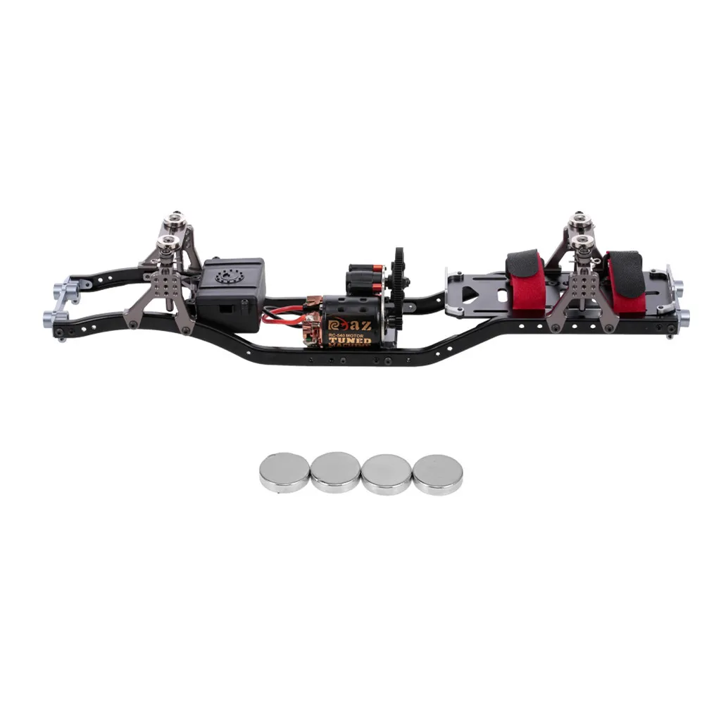

RC Car Frame Carbon Fiber Metal Car Chassis Beam with 540 Motor for AXIAL SCX10 RC Crawler Climbing Car