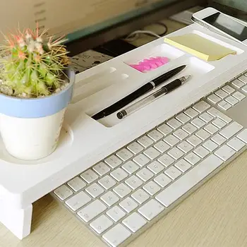 

Desk Storage Shelf Office Phone Keyboard Pen Storage Rack Desktop Sundries Organizer 54cm
