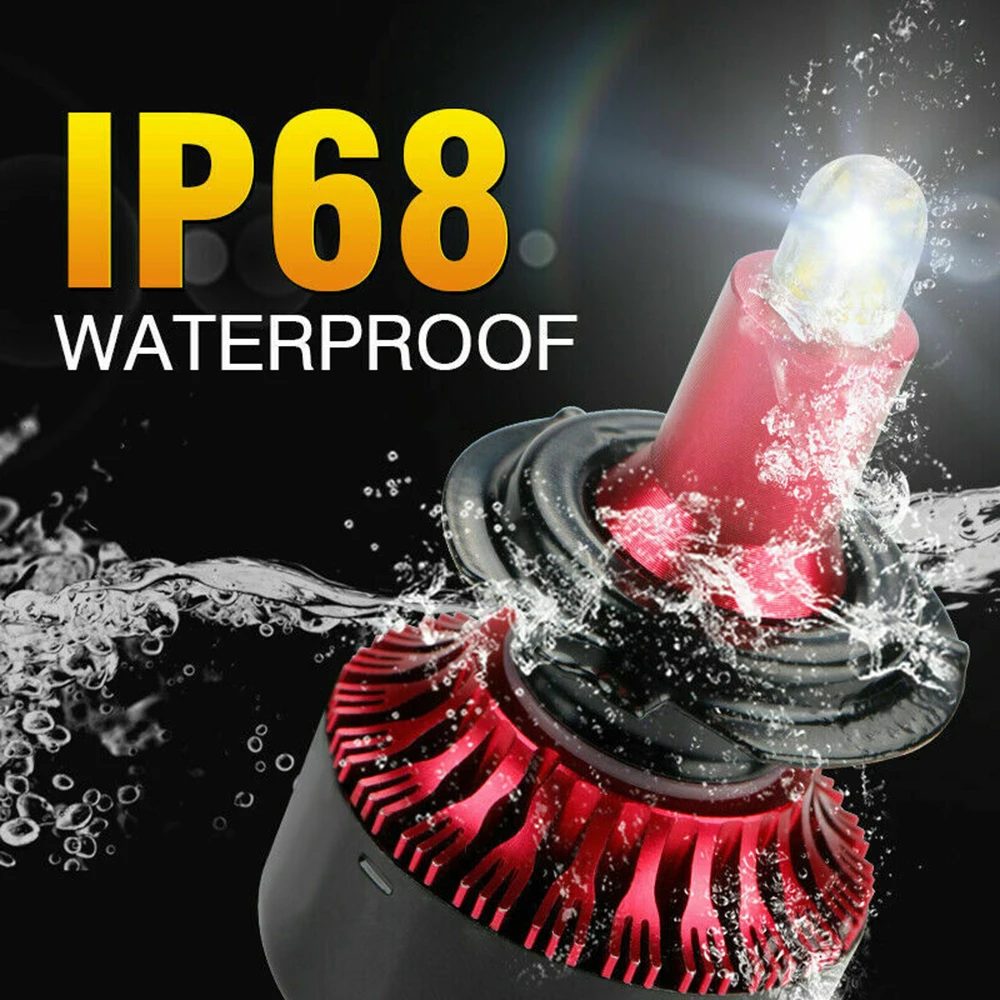 2pcs H11 H8 H9 светодиодный комплект ламп фар дальнего и ближнего света 60W 13500lm 6000K белый