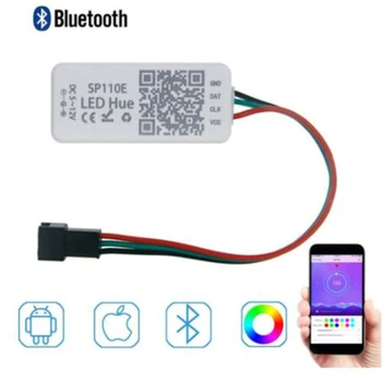 

SP110E Bluetooth Controller For WS2801 WS2812B SK6812 ws2811 RGB RGBW Magic LED Pixel Strip Lights Smart Phone APP Control 5-24V