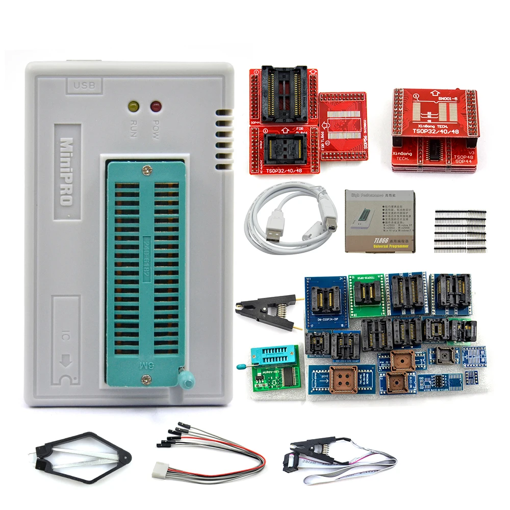 USB программатор Sinstar V10.27 Minipro TL866II Plus поддержка 15000 + IC SPI Flash NAND EEPROM MCU PIC AVR высокое