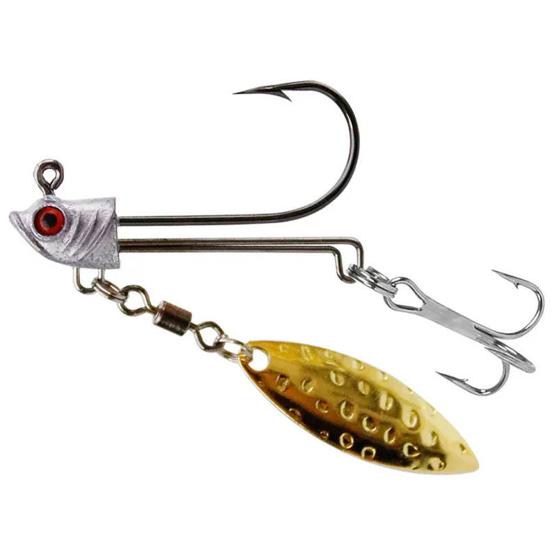 2 pcs/lot Fish Head hook 7g/10g/17g Double Hook Jig head hook fishing gear
