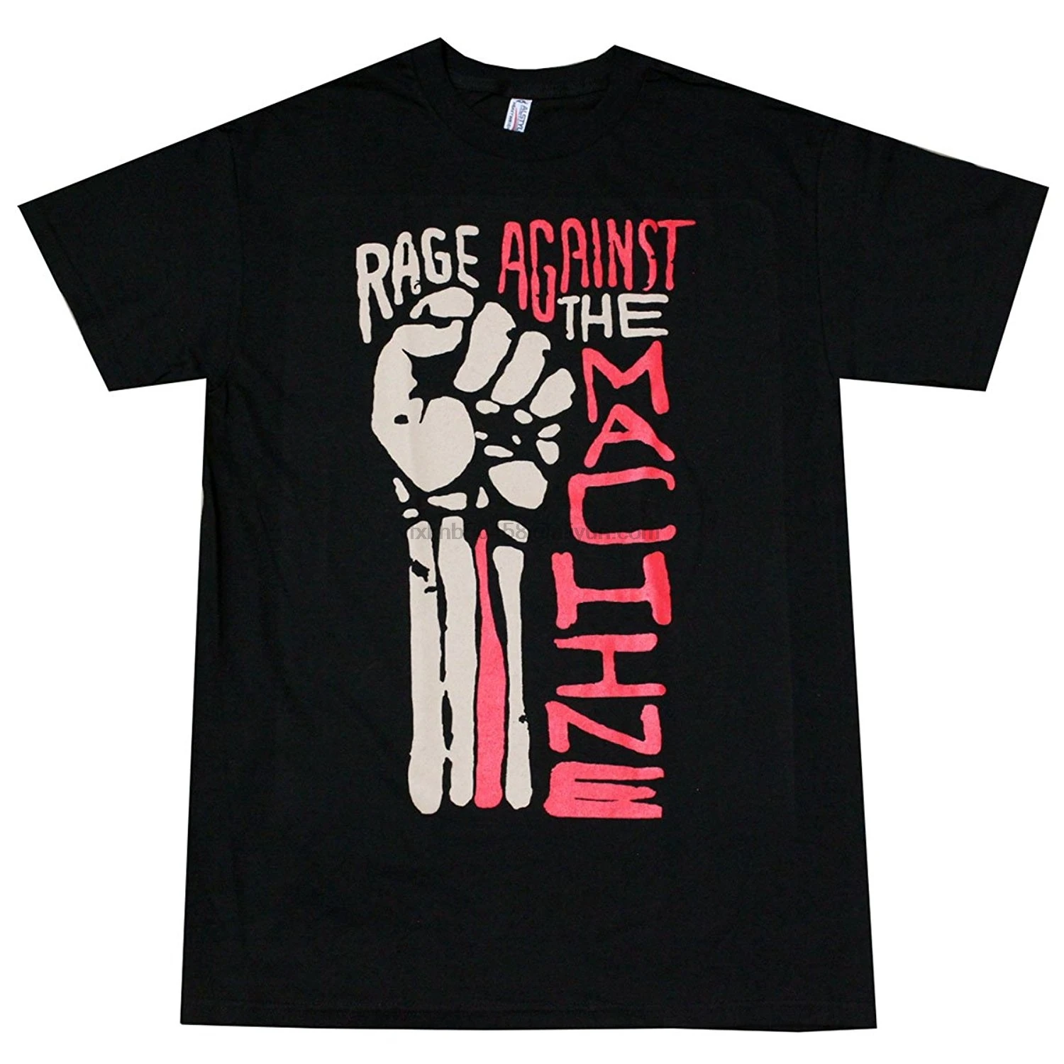 2019 New Summer Slim Tee Shirt RAGE AGAINST THE MACHINE FIST MenT-Shirt Black | Мужская одежда