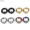 Leosoxs 1pc Stainless Steel Ear Plugs and Tunnels Big Size Captive Hoop Rings Nose Rings Nipple Rings Piercing Body Jewelry ► Photo 2/6