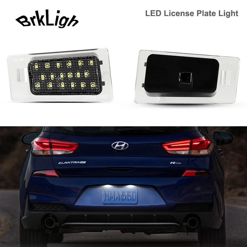 

Светодиодные лампы для подсветки номерного знака для Hyundai Solaris Sedan HCR Elantra Avante 5th 6th Kia KX3 Ceed Cerato, 2 шт.