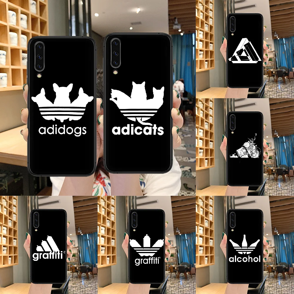 

German Sports Brand Creative Pattern Phone case For Samsung Galaxy A 5 10 20 3 30 40 50 51 7 70 71 E S 4G 16 17 18 black Etui
