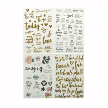 

4pcs DIY Colorful Alphabet Die Cut Self-adhesive Stickers For Scrapbooking/Card Making/Journaling Project