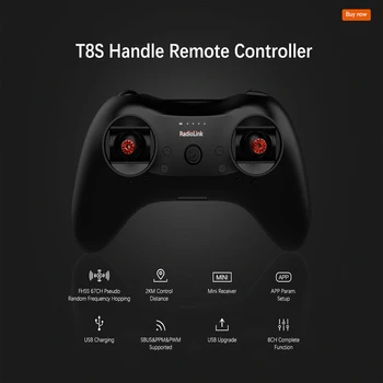 

Radiolink T8S Handle Remote Controller 2.4G 8CH FHSS 2KM Transmitter with R8FM Receiver for RC Helicopter FPV Drone Remote