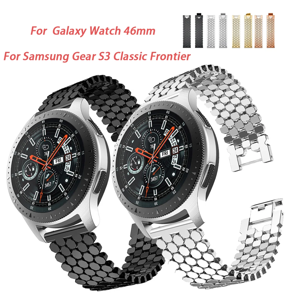 22mm-Stainless-Steel-Watch-band-Quick-Release-Pins-for-Samsung-Gear-S3-Classic-Frontier-Galaxy-Watch (2)