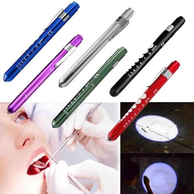 1PC Pen Type Aluminum Pocket Medical Penlight Torch Otoscope LED Flashlight Ophthalmoscope for Doctor Nurse Emergency First Aid