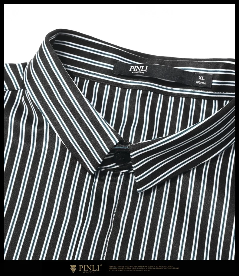 Blusas Limited Full Camisa Social Pinli осень 2019 Новая мужская рубашка в полоску с длинными рукавами для отдыха B193113092