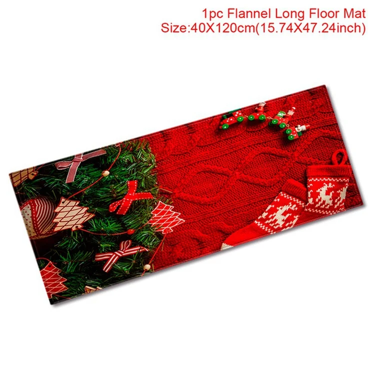Санта-Клаус, украшение для туалета, Рождественское украшение, подарок, Рождественское украшение для дома, Рождество, Год, декор - Цвет: flannel carpet 12