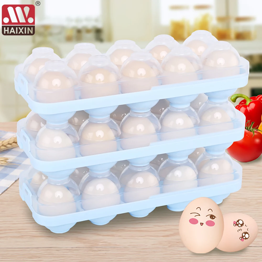 

NEW Kitchen Egg Storage Box Egg Tray containers Home Refrigerator 20 Grids Eggs holder rack Dispenser Airtight Fresh organizer