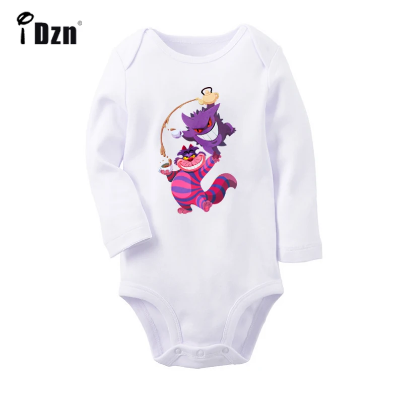 

Superhero words BAM Alice In Wonderland Design Newborn Baby Bodysuit Toddler Long Sleeve Onesies Jumpsuit Cotton Clothes Gift