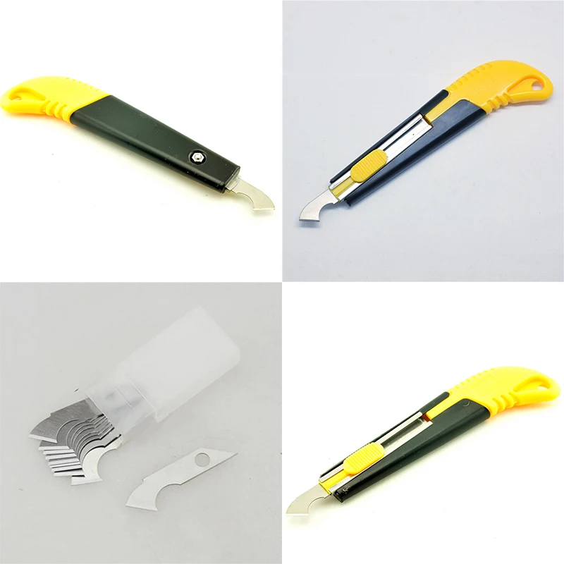 DWZ PVC Acrylic Plastic Sheet Perspex Cutter Hook Cutting Tool With 10 Spare Blades