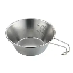Camping Pot - Titanium Sierra Cup - Stainless Steel Bowl - Camping Bowl Drop-proof Safe Backpacking Travelling Trekking Cooking