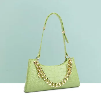 

Chain Shoulder Bag for Women Leather Crocodile Pattern Fashionable Shoulder Bags High Quality 2020 New Personalized Handbag