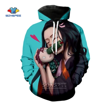 

SONSPEE Kimetsu No Yaiba Demon Slayer Hoodie Men Women 3D Print Cosplay Harajuku Sweatshirt Plus Size Longsleeve Streetwear B89