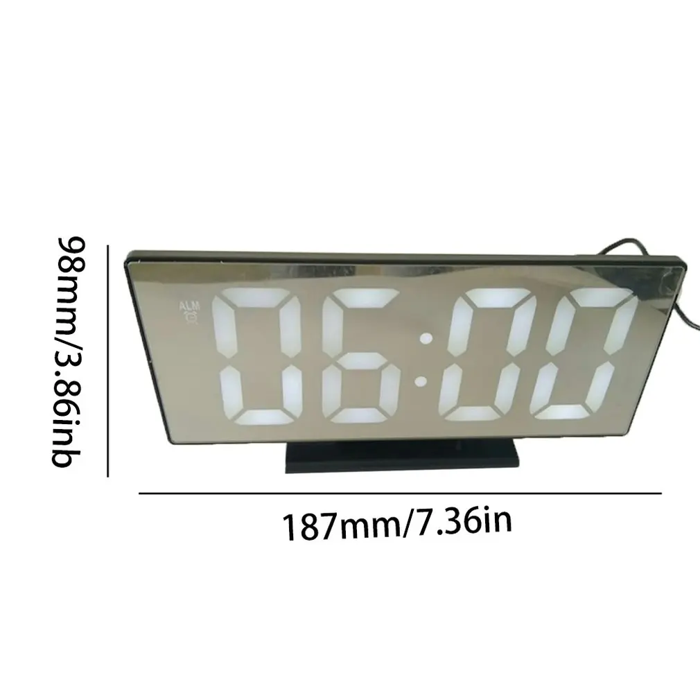 Digitale Wekker Led-Spiegel Klok Multifunctioneel Snooze-display Tijd Nacht Lcd-лампа настольная Klok