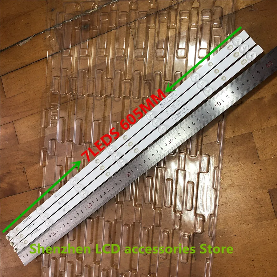 36 шт./лот для лампы TCLL32F3309B 4C-LB320T-YH5 screen LVW320CSOTE67V2 1 шт. = 7 светодиодов 605 мм 100% Новинка |