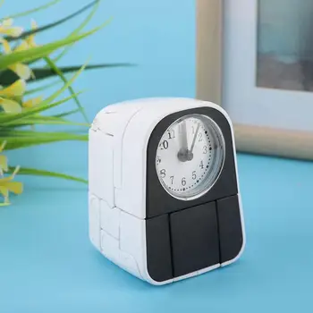 

Creative Cartoon Deformed Robot Dog Alarm Clock Student Bedroom Children's Bedside Silent Sleeping Table Clock Home Decoration