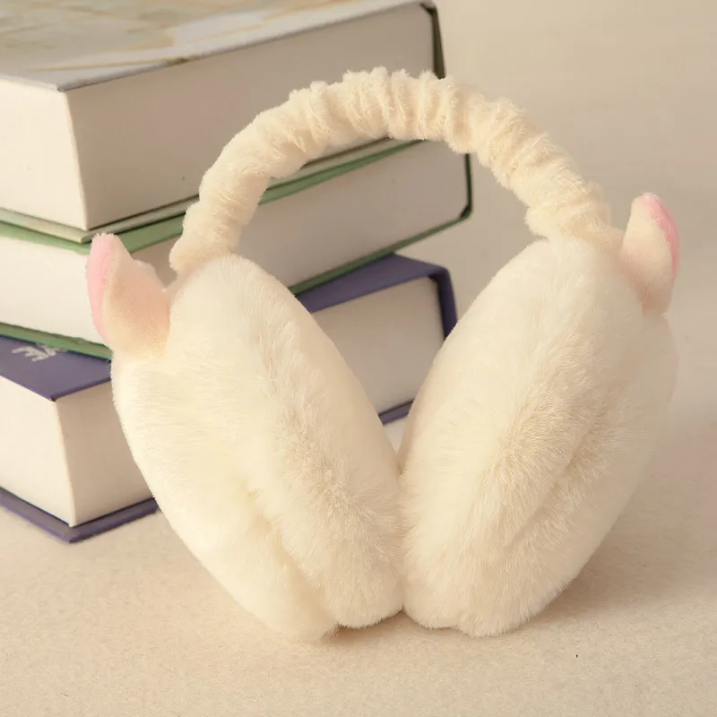 Наушники Женские Простые розовые однотонные Kawaii универсальные теплые зимние в Корейском стиле Harjauku женские высококачественные регулируемые аксессуары