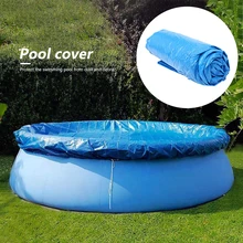 Foldable Swimming Pool Cover 244/305/366cm Tarpaulin Indoor Outdoor Swimming Pool Anti-dust Cloth Insulation Cover