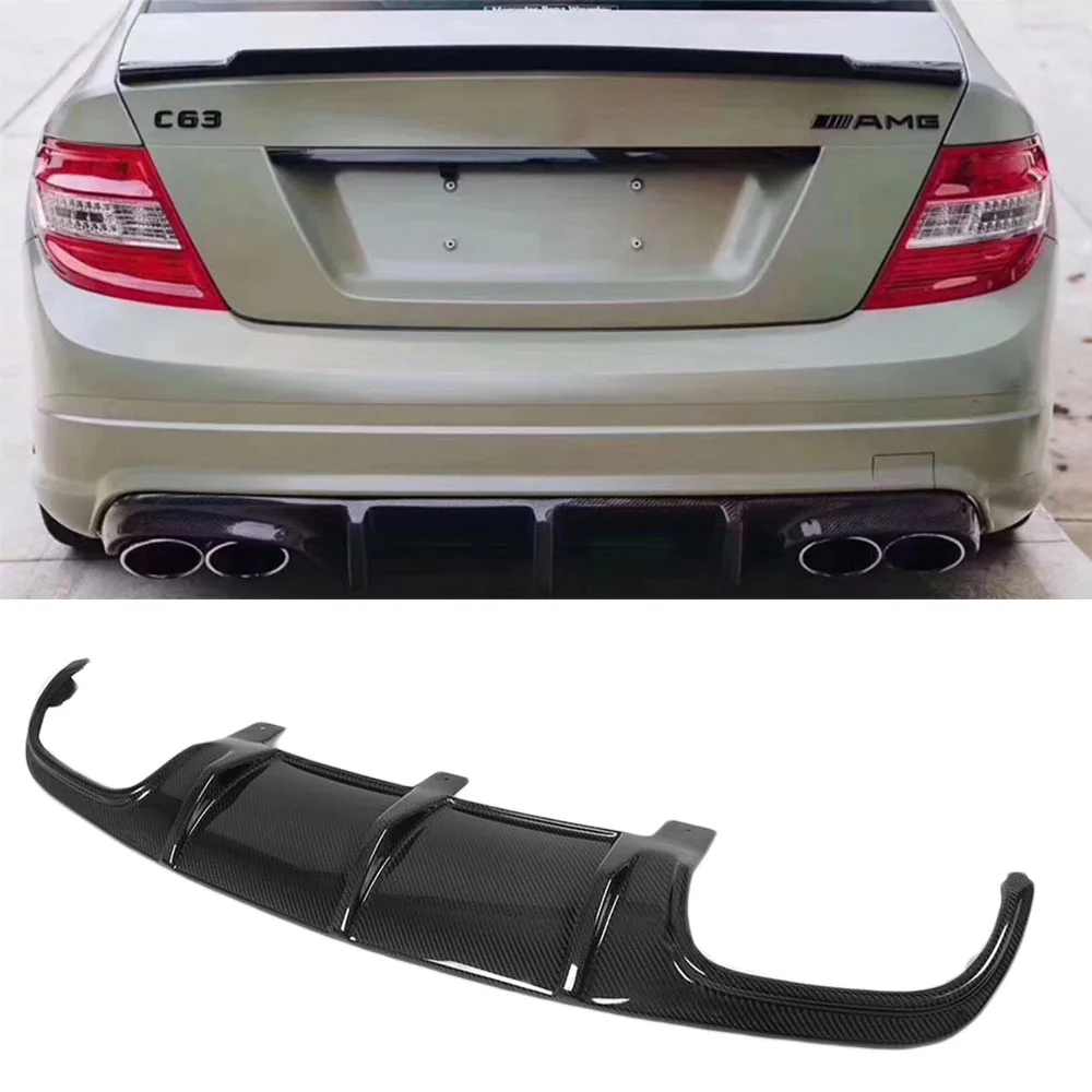 Диффузор для заднего бампера W204 из углеродного волокна спойлер Mercedes Benz C63 AMG 2008 2011