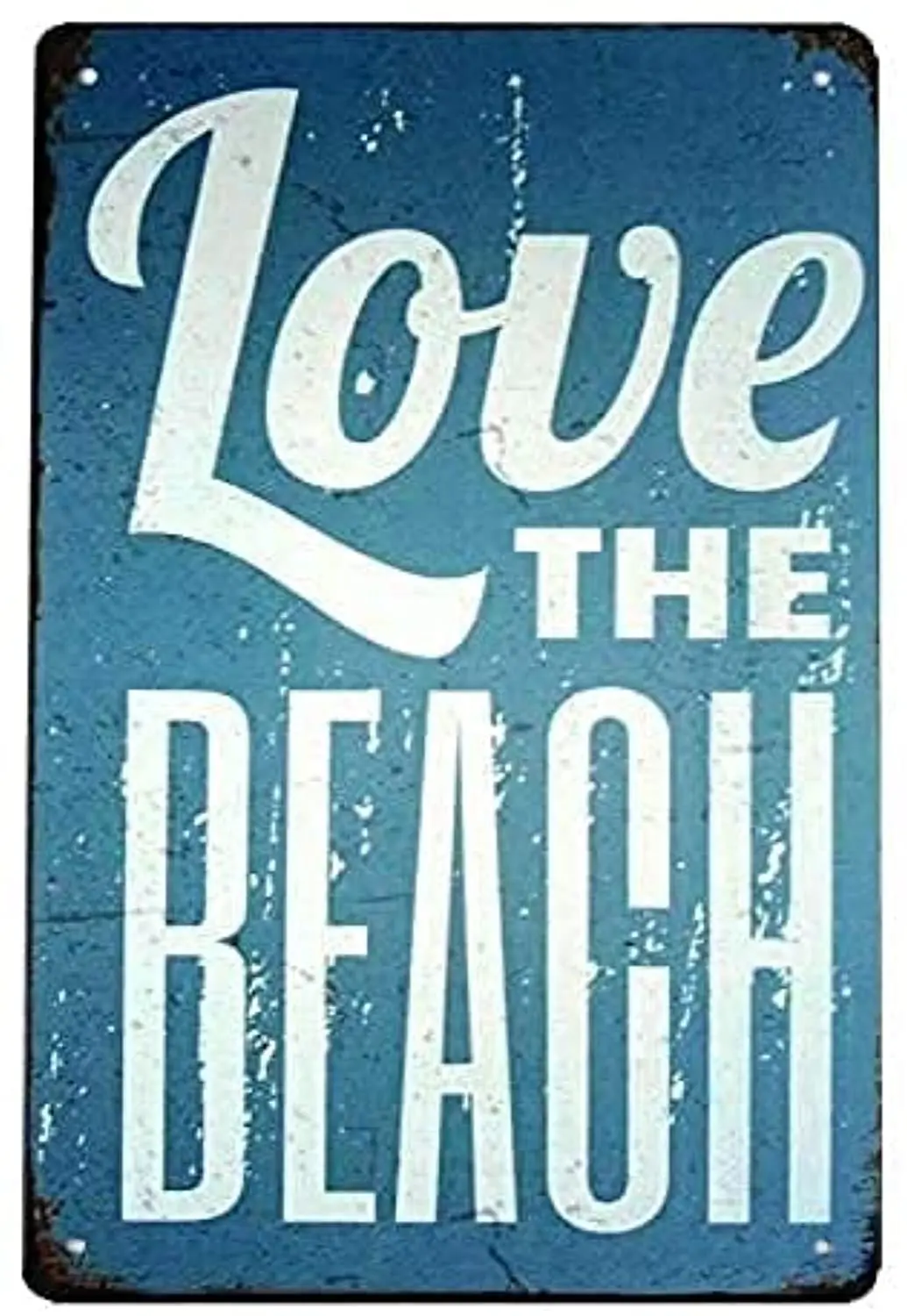 Great Tin Sign Aluminum Metal Sign 12"x 8"Love The Beach Plaque Poster