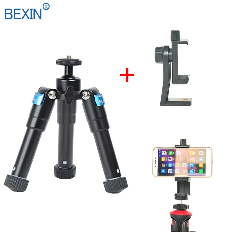 BEXIN штатив для камеры штатив для телефона Алюминиевый легкий портативный Настольный дорожный мини-штатив для DSLR камеры - Цвет: Set 3