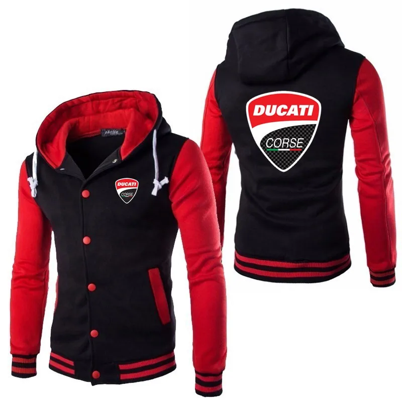 7 Мужской кардиган Ducati С Логотипом Автомобиля, повседневный кардиган с капюшоном, модная спортивная одежда высокого качества в стиле Харадзюку, бейсбольная одежда для мужчин - Цвет: 7