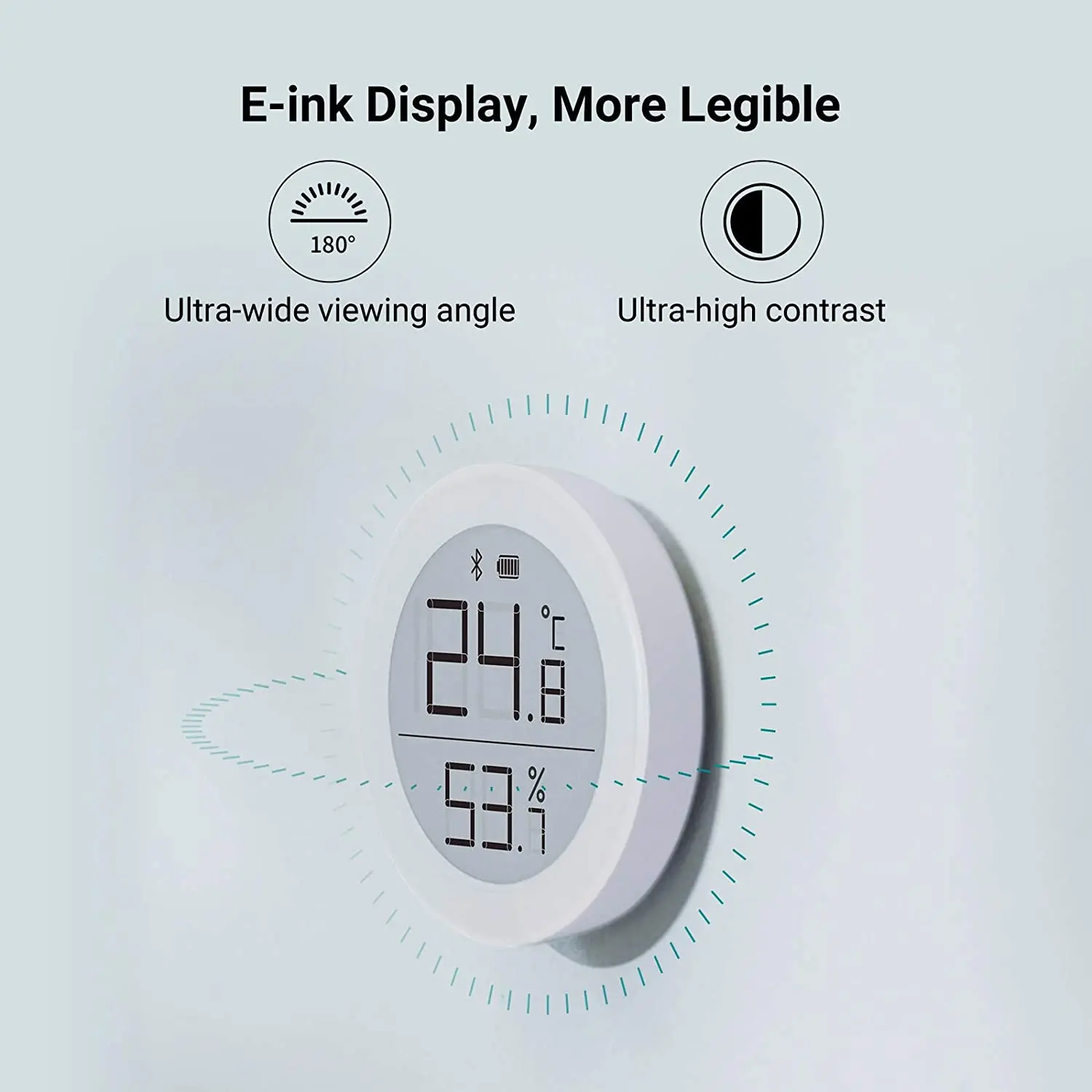 Youpin Qingping Digital Bluetooth Thermometer and Hygrometer Electronic Ink Screen 30 Days Data Automatic Record For Mi home app temperature humidity meter,smart thermometer