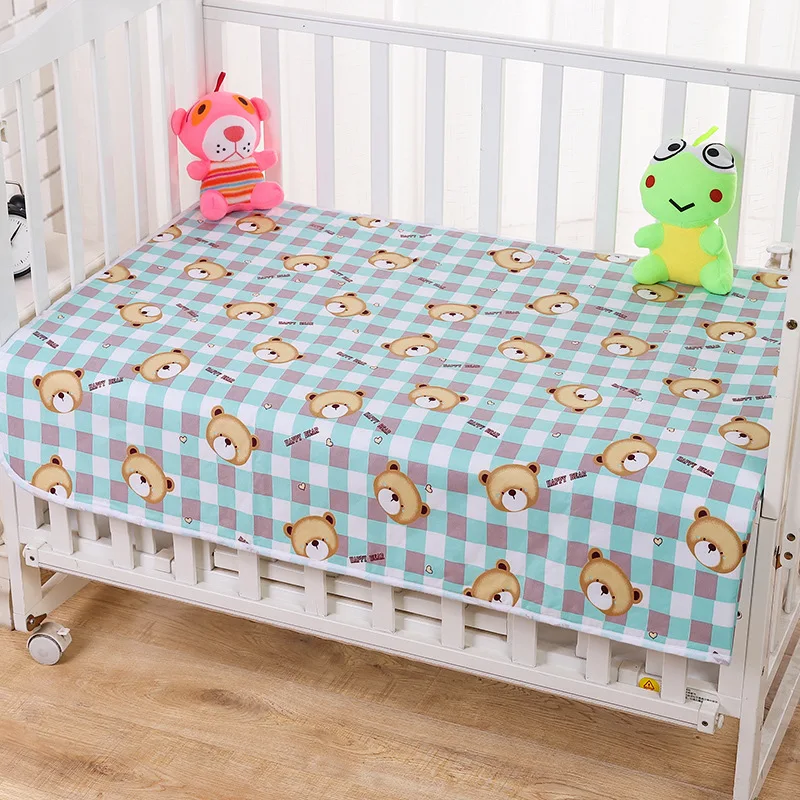 Waterproof Crib Sheet Baby Urine Changing Mat Cotton Reusable Infant Change Diaper Pad Cover Washable Newborn Bed Nappy Mattress