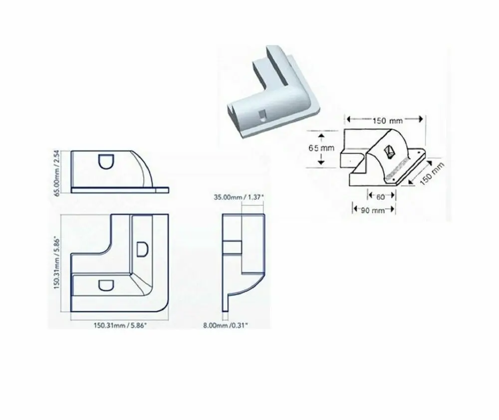 Solar Panel Mounting Side Brackets Corner For Motorhomes Boats Caravans Rv Boats Kit Solar Caravana Sheds Uv-resistant