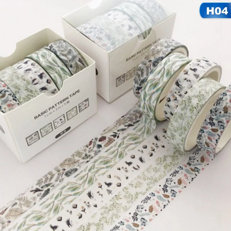 5 шт./компл. Творческий Washi маскирующая лента для художественного оформления ногтей, ручная работа Скрапбукинг планировщик изоляционная лента клейкая Стикеры