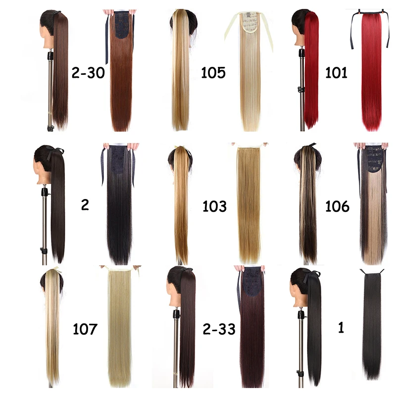 Corn Wavelength Ponytail Synthetic Fake Bandage Hair Extension Black-tailed Blond Girl Heat-resistant Ladies Special Extra Long