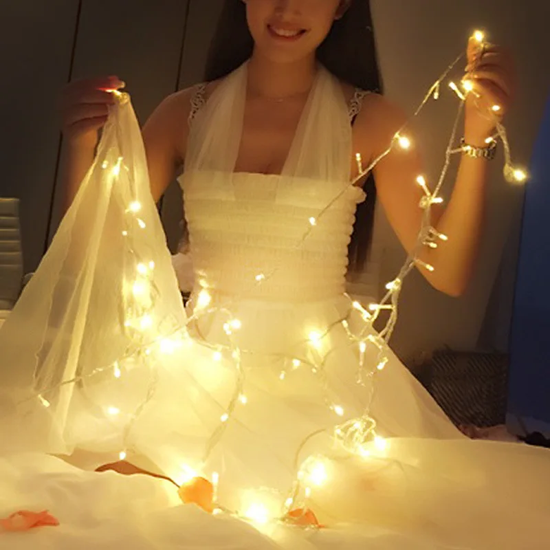 

LED Colored Lamp Flashing Light String Lights Stars Lighting Chain Battery Light Holiday Small Bulb Christmas Tree Low Voltage D