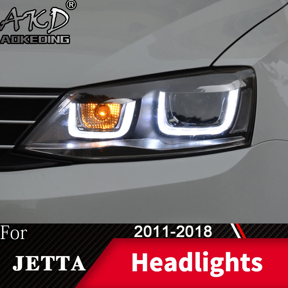 Фара для автомобиля VW Jetta 2011- Jetta Mk6 головной светильник s противотуманный светильник s дневной ходовой светильник DRL H7 светодиодный Биксеноновая лампа автомобильные аксессуары