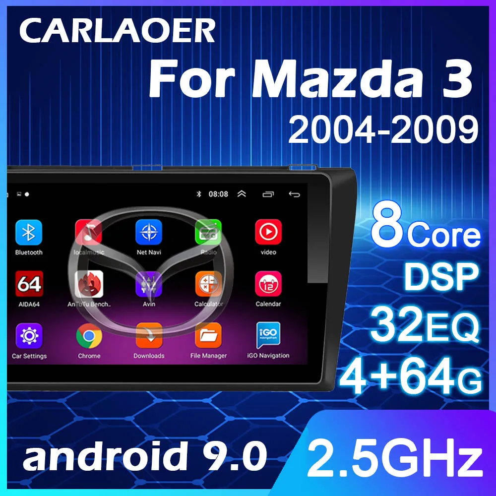 4G + 64G Android 9 0 автомобильное радио для Mazda 3 2004 2013 maxx axel Wifi авто стерео dvd gps навигация