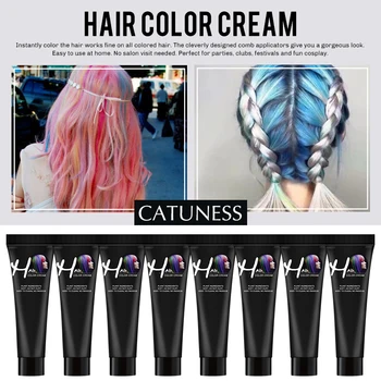 

Hair Dye Wax Hair Color Cream Non-toxic DIY Hair Styling Coloring Molding Paste Gray Salon Hair Dye Styling Pomade Hair Colour