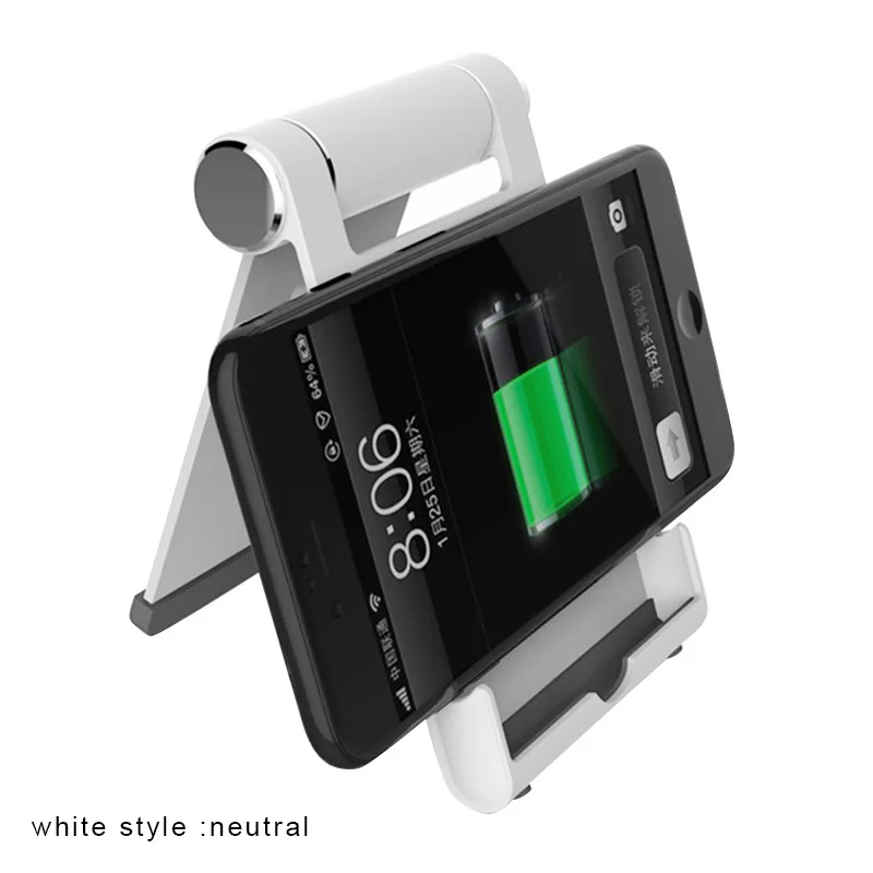 ГОРЯЧАЯ Беспроводная зарядка мобильного телефона Подставка держатель Powerbank складная переносная подставка J99 - Цвет: white