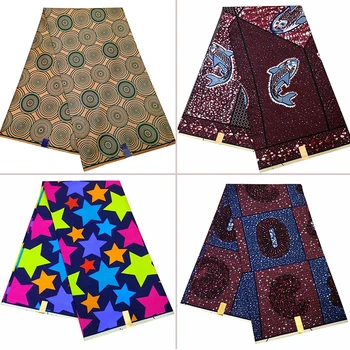 

african veritable ankara wax fabric 6 yards for sewing material fashion nigerian real java batik Africa print wax fabric!DF-3113