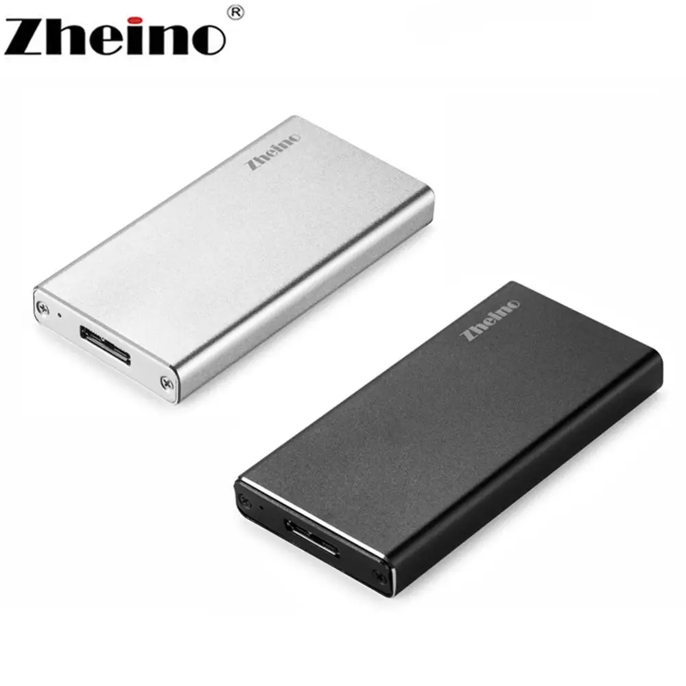 Zheino мини Чехол Msata для USB3.0 SSD корпус алюминиевый внешний чехол для Msata/половина размер mSATA SSD Micro B USB3.0 кабель