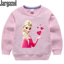 Осенняя милая детская одежда; свитер принцессы Эльзы для маленьких девочек; осенний костюм для подростков; одежда для маленьких девочек