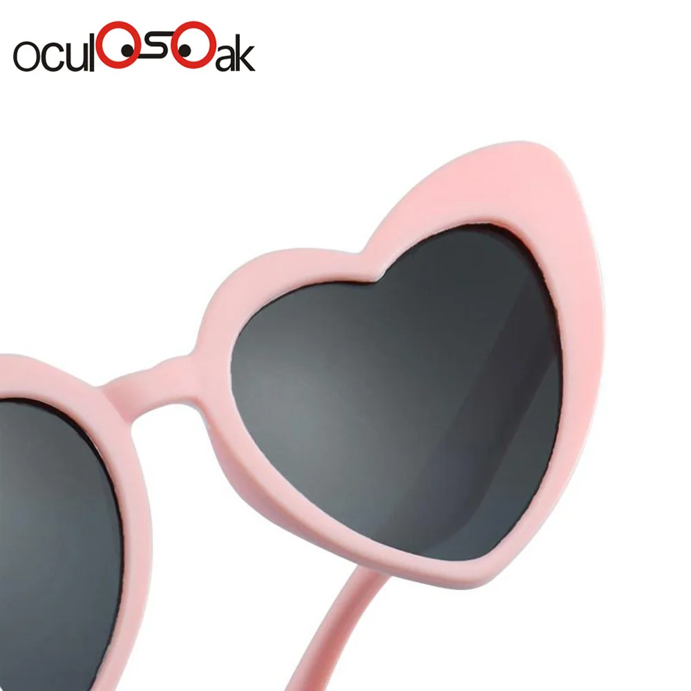 TR90 Дети поляризованные солнцезащитные очки для женщин и принтом в виде сердец; солнечные очки для мальчиков и девочек силиконовые UV400 ребенка зеркало детские очки Gafas с коробкой
